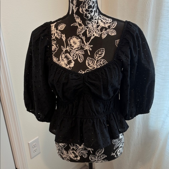 a new day Tops - Elegant Black  Women's Stretchy Top